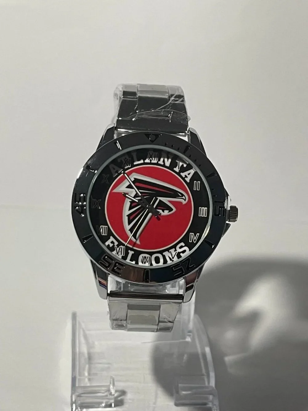 Atlanta Falcons NFL Team Logo Men's Stainless-Steel Silver Watch NEW